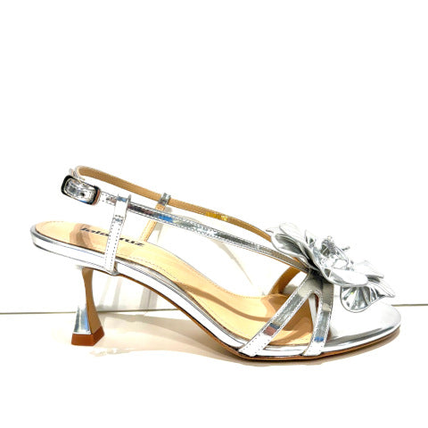 Lola Cruz Tulipa Heel Sandal in Silver