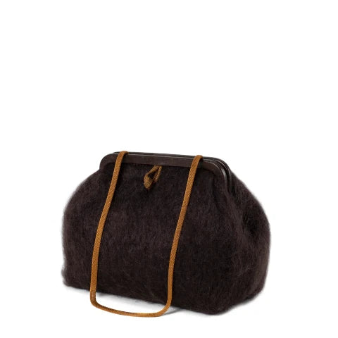 Marian Paquette Susan Clutch in Chocolate Mohair