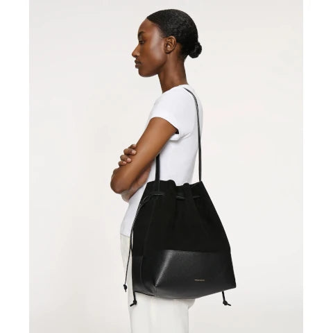 Mansur Gavriel Drawstring Cabas in Black