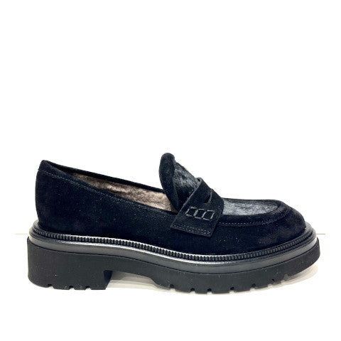 Mara Bini Renna Loafer in Black Suede