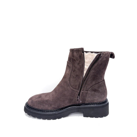 Mara Bini Suede Bootie with Shearling Lining