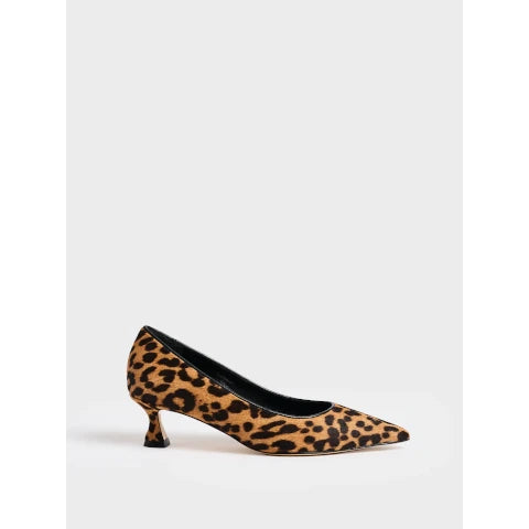 Marion Parke Flared Kitten Heel Pump in Leopard