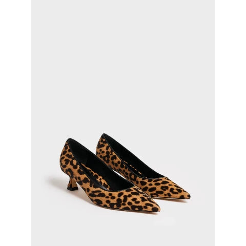 Marion Parke Flared Kitten Heel Pump in Leopard