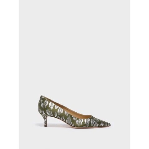 Marion Parke Classic Pump 45 in Green Leopard