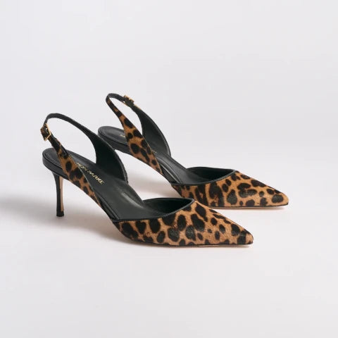 Marion Parke Classic Slingback in Leopard