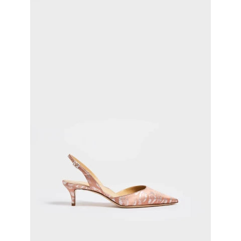 Marion Parke Classic Slingback 45 in Pink Leopard