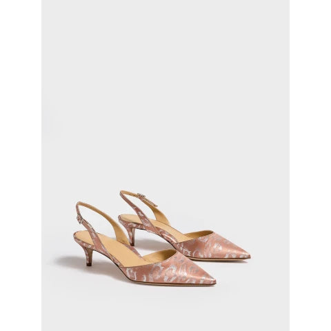Marion Parke Classic Slingback 45 in Pink Leopard