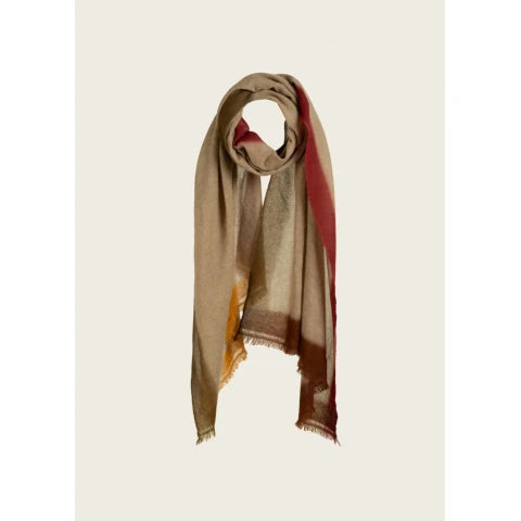 Mirror in the Sky Mirror Melange Dip Dye Shawl in Earthy