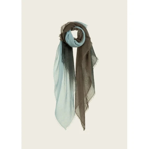 Mirror in the Sky Soho Baby Cashmere Shawl in Grey Blue