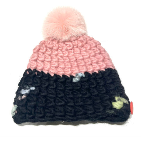 Mischa Lampert Beanie in Dusty Rose Copenhagen with Pink Pom