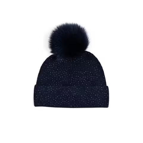 Mitchie's Matchings Sparkle Beanie with Fox Pom