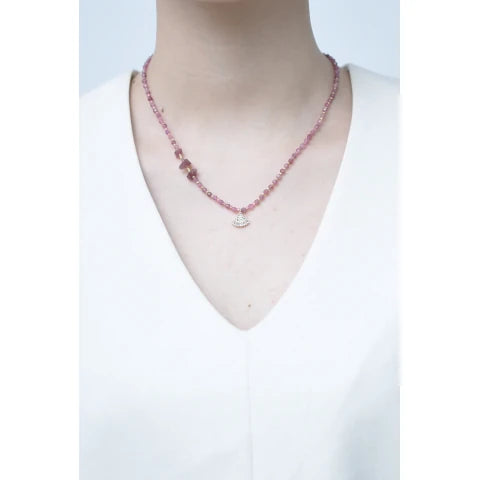 Monshiro Pink Short Necklace