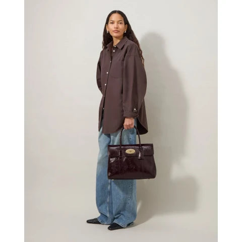 Mulberry Bayswater in Aubergine Patent