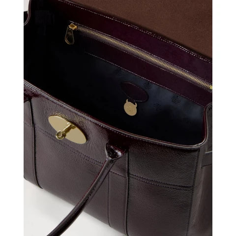 Mulberry Bayswater in Aubergine Patent