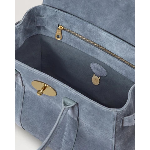Mulberry Heritage Bayswater in Foggy Grey Suede