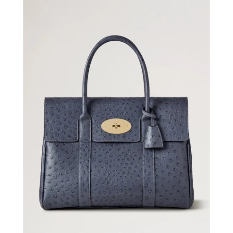 Mulberry Bayswater in Stormy Blue Ostrich