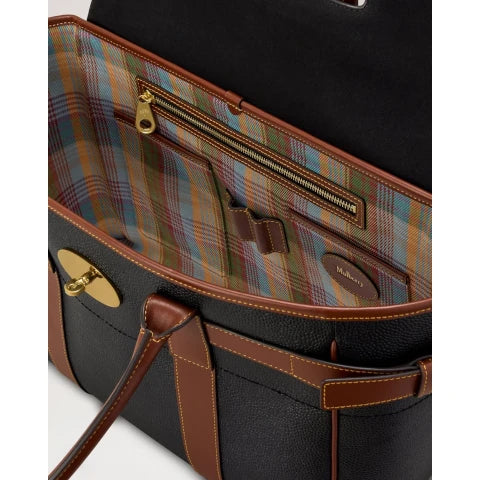 Mulberry Bayswater in Black Cognac Scotchgrain