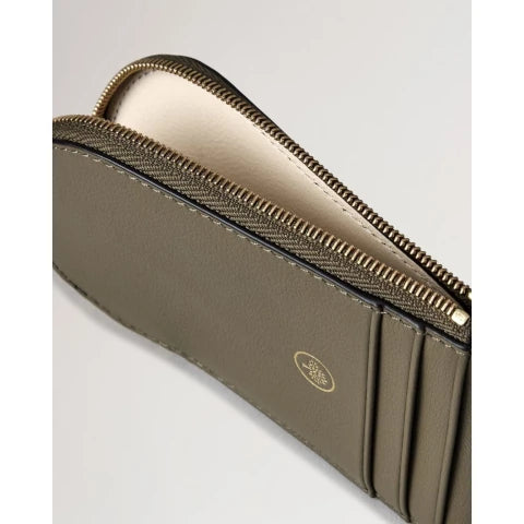 Mulberry Cardholder Keyring in Linen Green