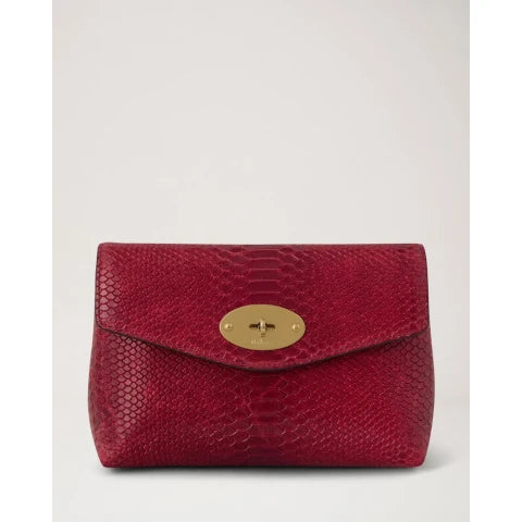 Mulberry Darley Cosmetic Pouch in Waxed Snake Print