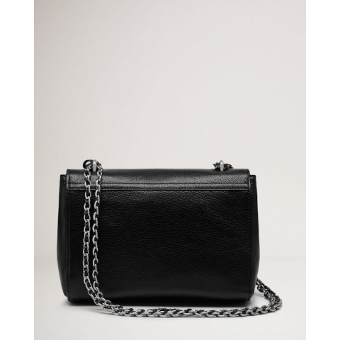 Mulberry Lily in Black Glossy Goat Leather