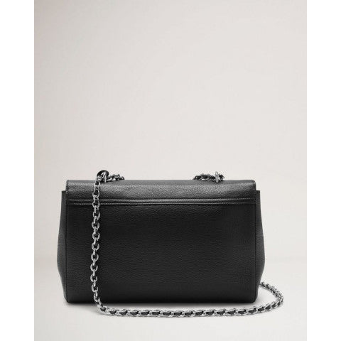 Mulberry Medium Lily Glossy Black Goat