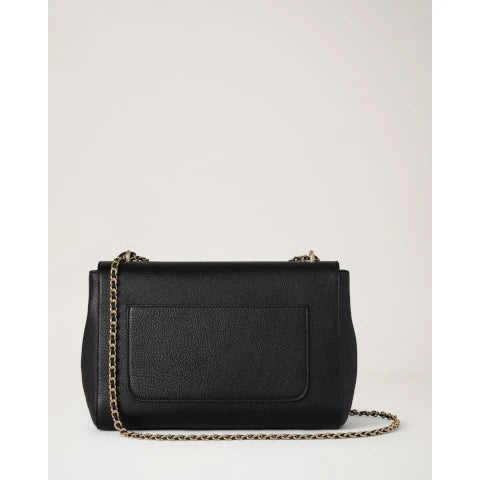 Mulberry Medium Lily in Black Glossy Goat