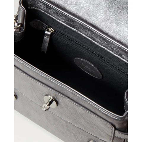 Mulberry Mini Alexa in Pewter Metallic