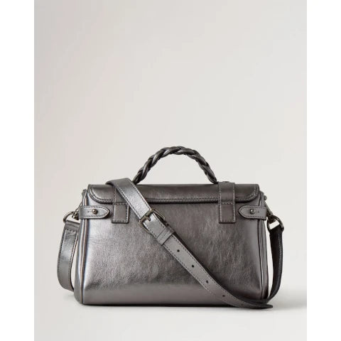 Mulberry Mini Alexa in Pewter Metallic