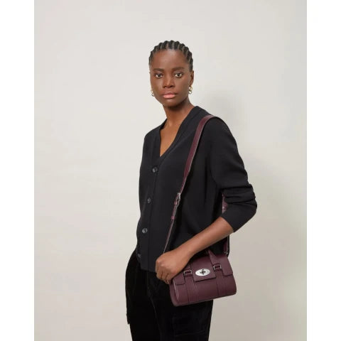 Mulberry Mini Bayswater in Black Cherry
