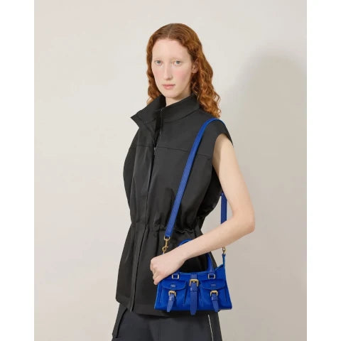 Mulberry Mini Roxanne in Pigment Blue Hair Calf