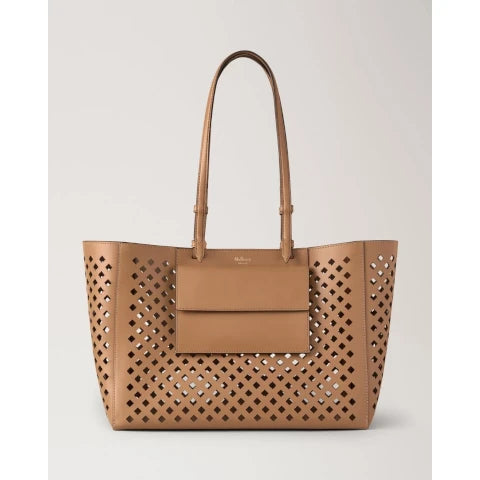 Mulberry Perforated Tote in Toffee