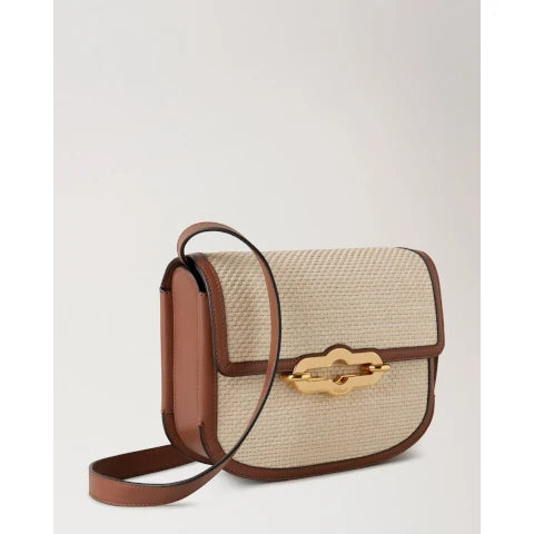 Mulberry Pimlico Satchel in Ecru and Bright Oak Raffia