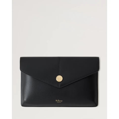 Mulberry Press Stud Envelope Pouch in Black