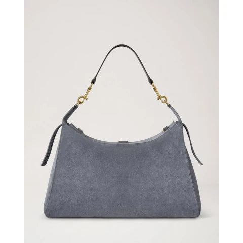 Mulberry Roxanne Shoulder Bag in Foggy Grey Suede