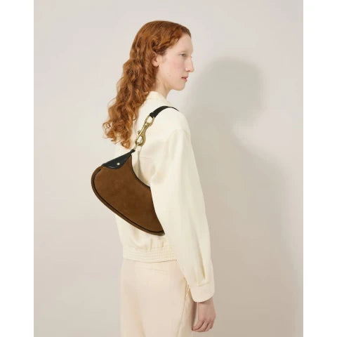 Mulberry Small Hackney Shoulder Bag in Oak Suede