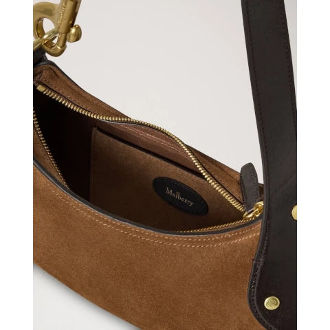 Mulberry Small Hackney Shoulder Bag in Oak Suede
