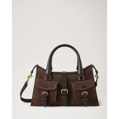 Mulberry Small Roxanne in Chocolate Suede