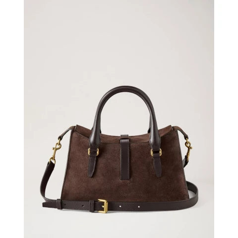 Mulberry Small Roxanne in Chocolate Suede