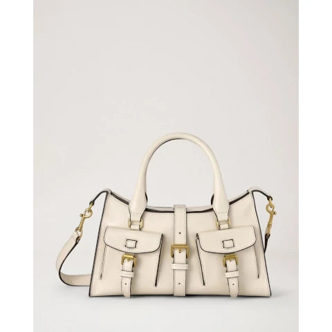 Mulberry Small Roxanne in High Shine Eggshell