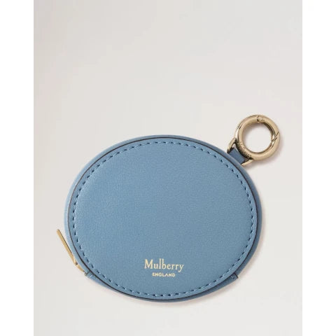 Mulberry Zipped Case Keyring in Brighton Blue