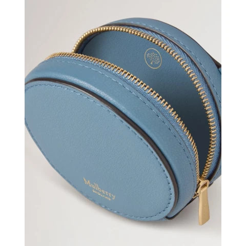 Mulberry Zipped Case Keyring in Brighton Blue