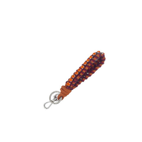 MY BOB The Rhinestone Key Ring in Pink/Brown