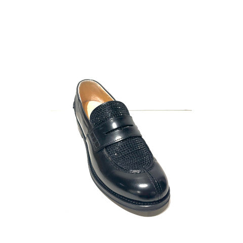 N21 Loafer with Rhinestone Detail