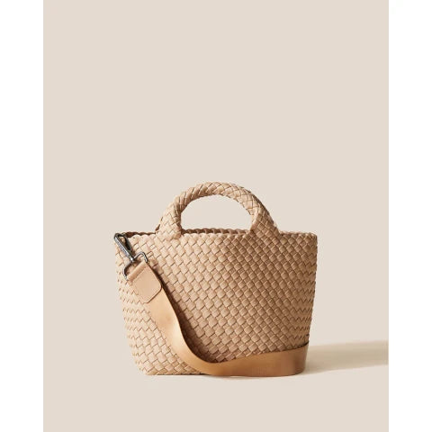 St. Barths Mini Solid Ecru Woven Handbag