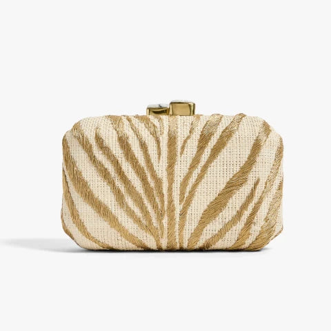 Pamela Munson Le Zoo Clutch in Gold