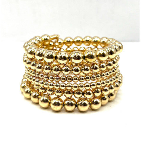 Paula Rosen Gold Beads Wrap Bracelet