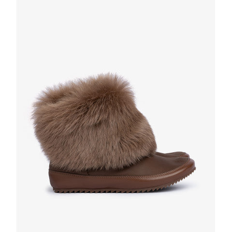 Pedro Garcia Jalia Bootie with Ankle Fur Collar