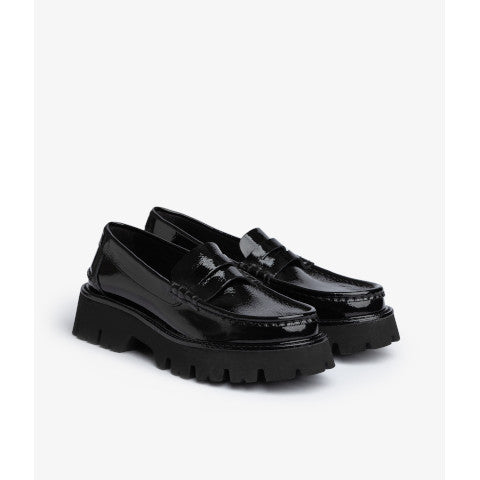 Pedro Garcia Black Patent Leather Loafer