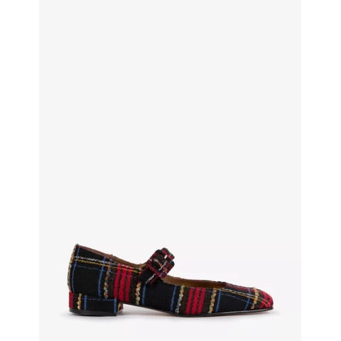 Penelope Chilvers Low Mary Jane in Tartan Plaid