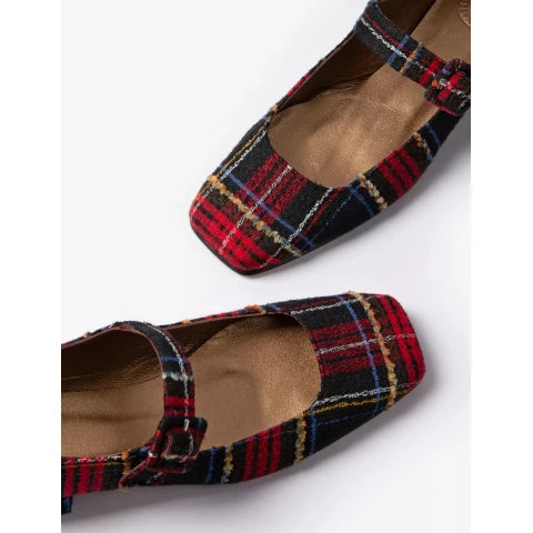 Penelope Chilvers Low Mary Jane in Tartan Plaid